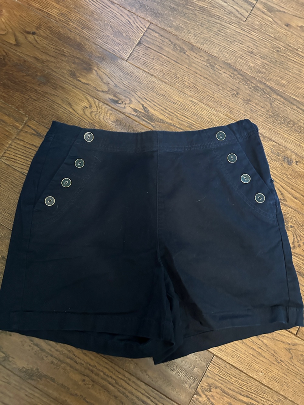 a new day Navy Button-Accent Women's Bermuda Shorts